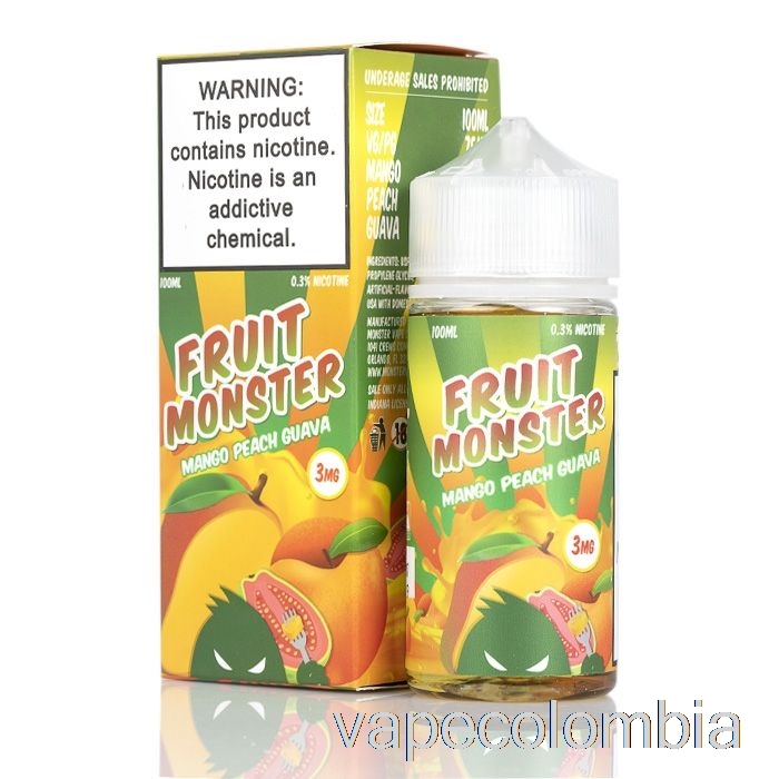 Kit Completo De Vapeo Mango Melocotón Guayaba - Fruit Monster - 100ml 6mg